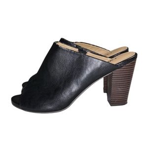 CATO Women's Black Open Toe Slip On Heels Size 10